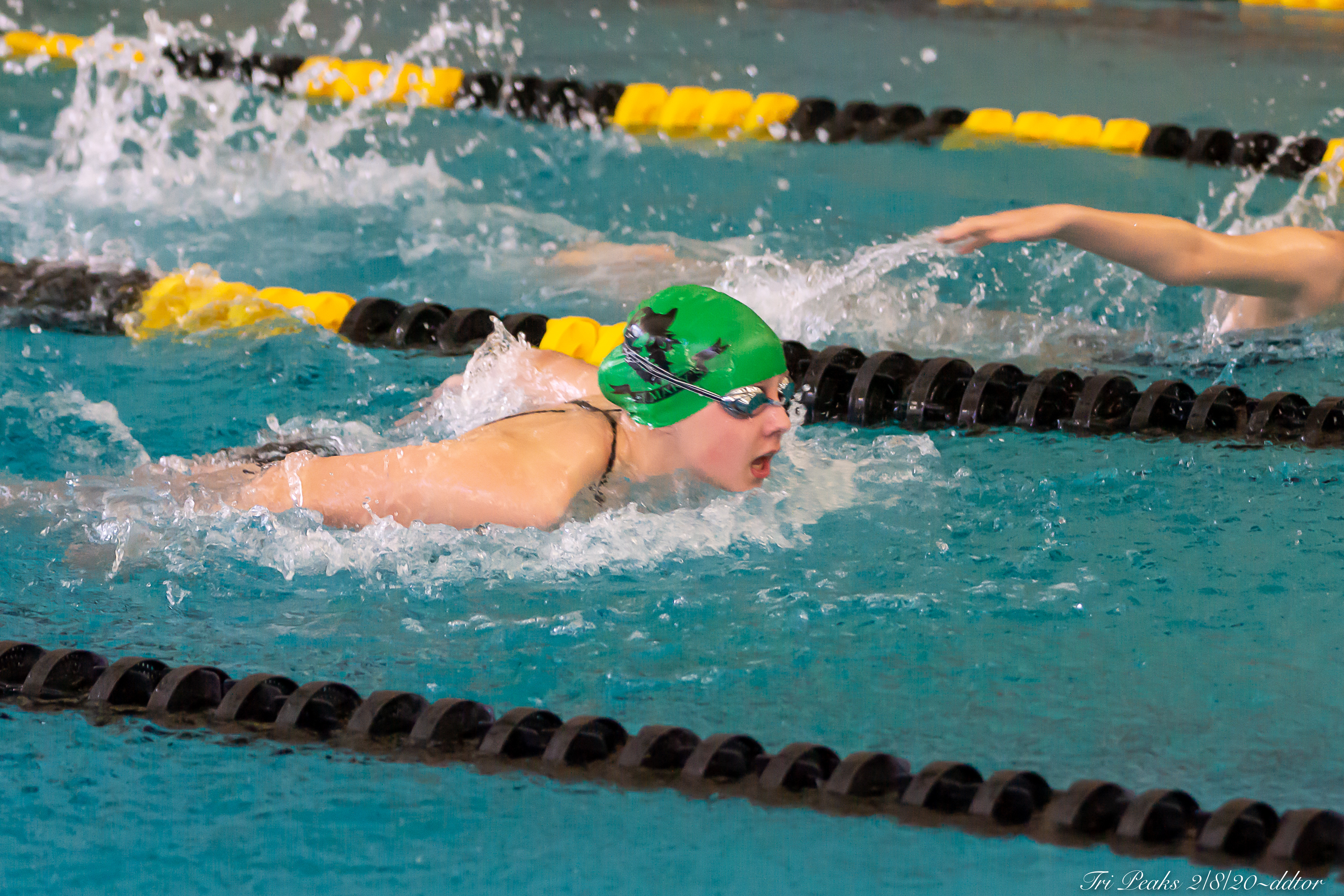 Swimmer at a meet