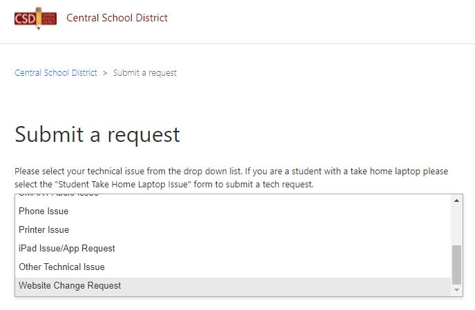 Tech Request Form Picture
