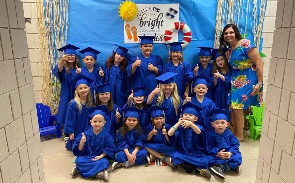 Photo of the students graduating