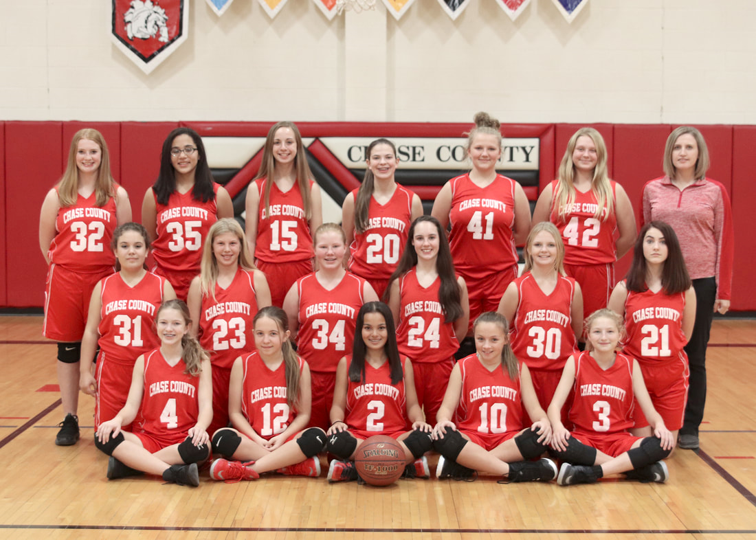Photo of the JUNIOR HIGH GIRLS BASKETBALL team.