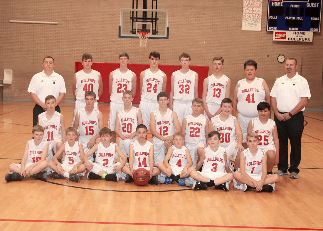 Photo of the JUNIOR HIGH BOYS BASKETBALL team.