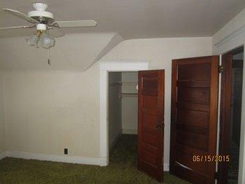 Interior room with ceiling fan