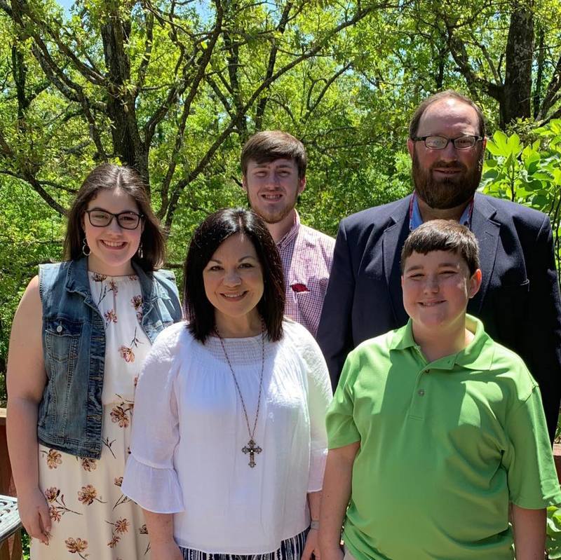 Photo of the principal and her family