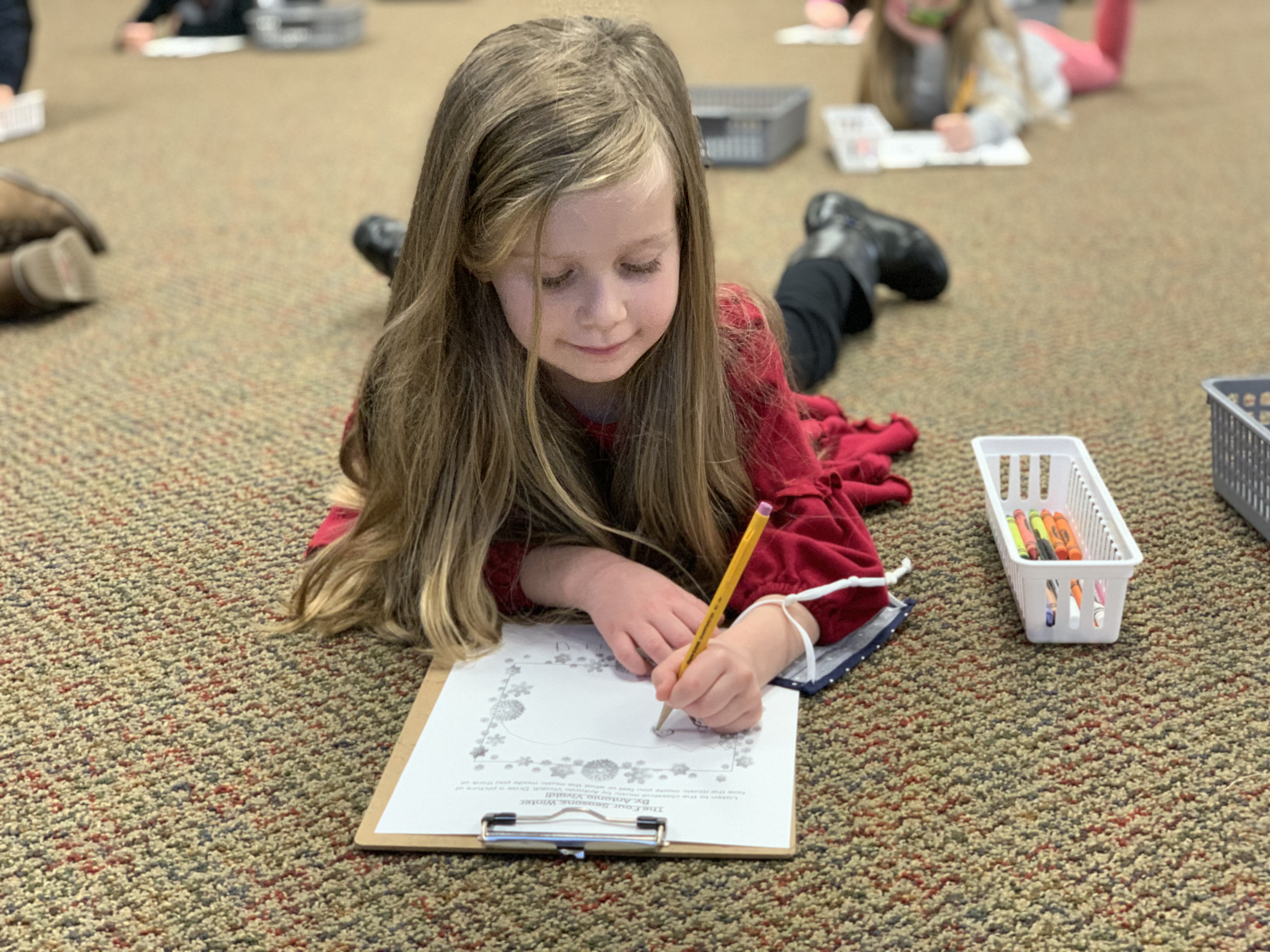 Student working