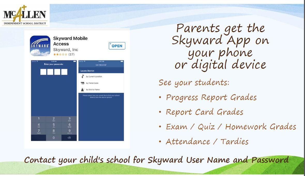 Skyward App for Grades/Attendance McAllen Independent School District