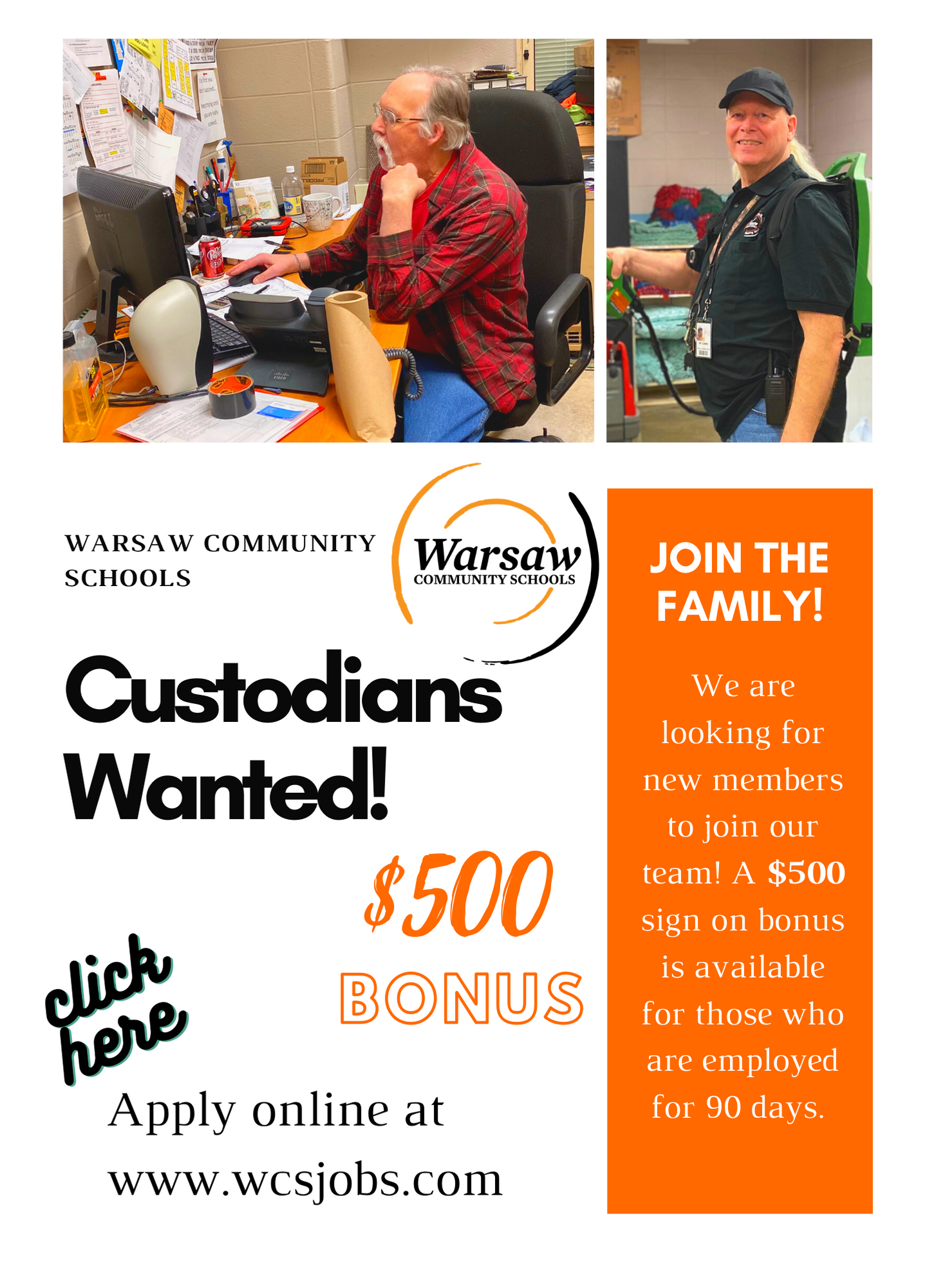 Custodians Wanted!