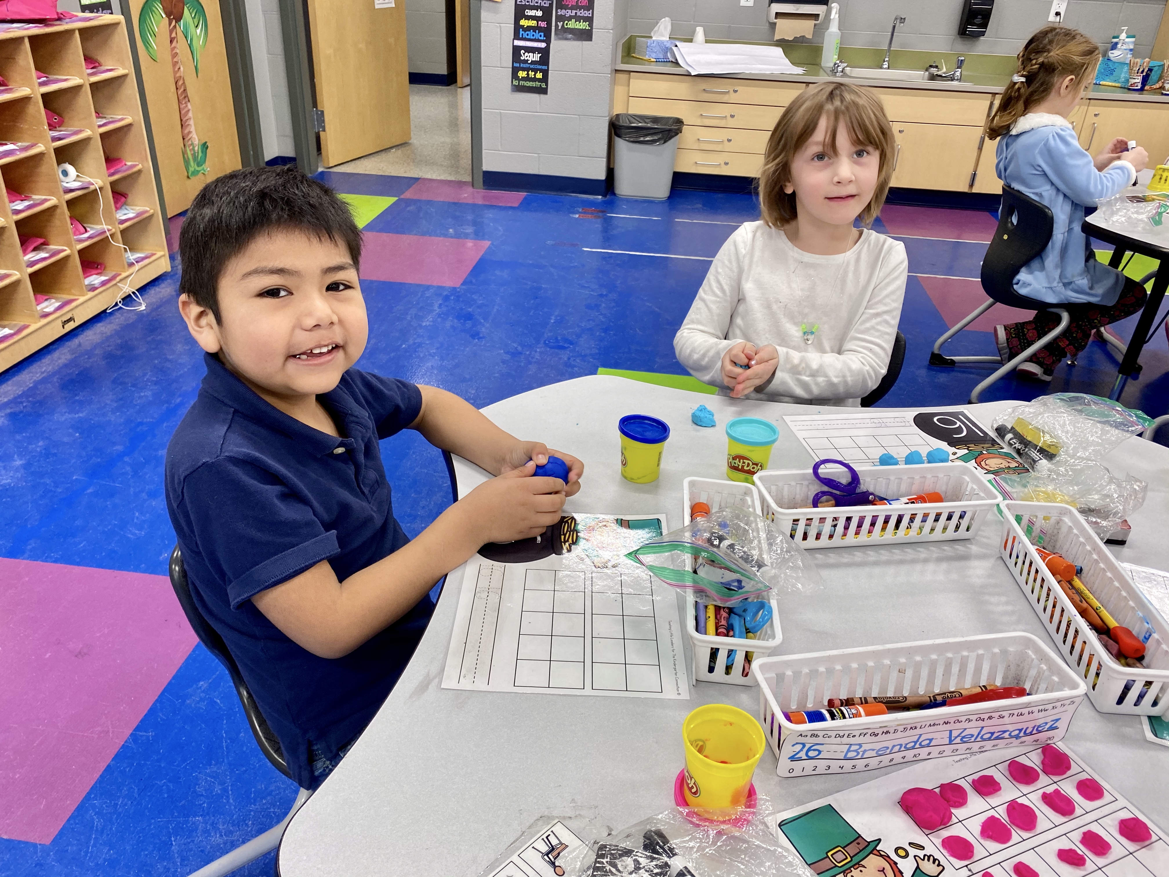 2 students in classroom
