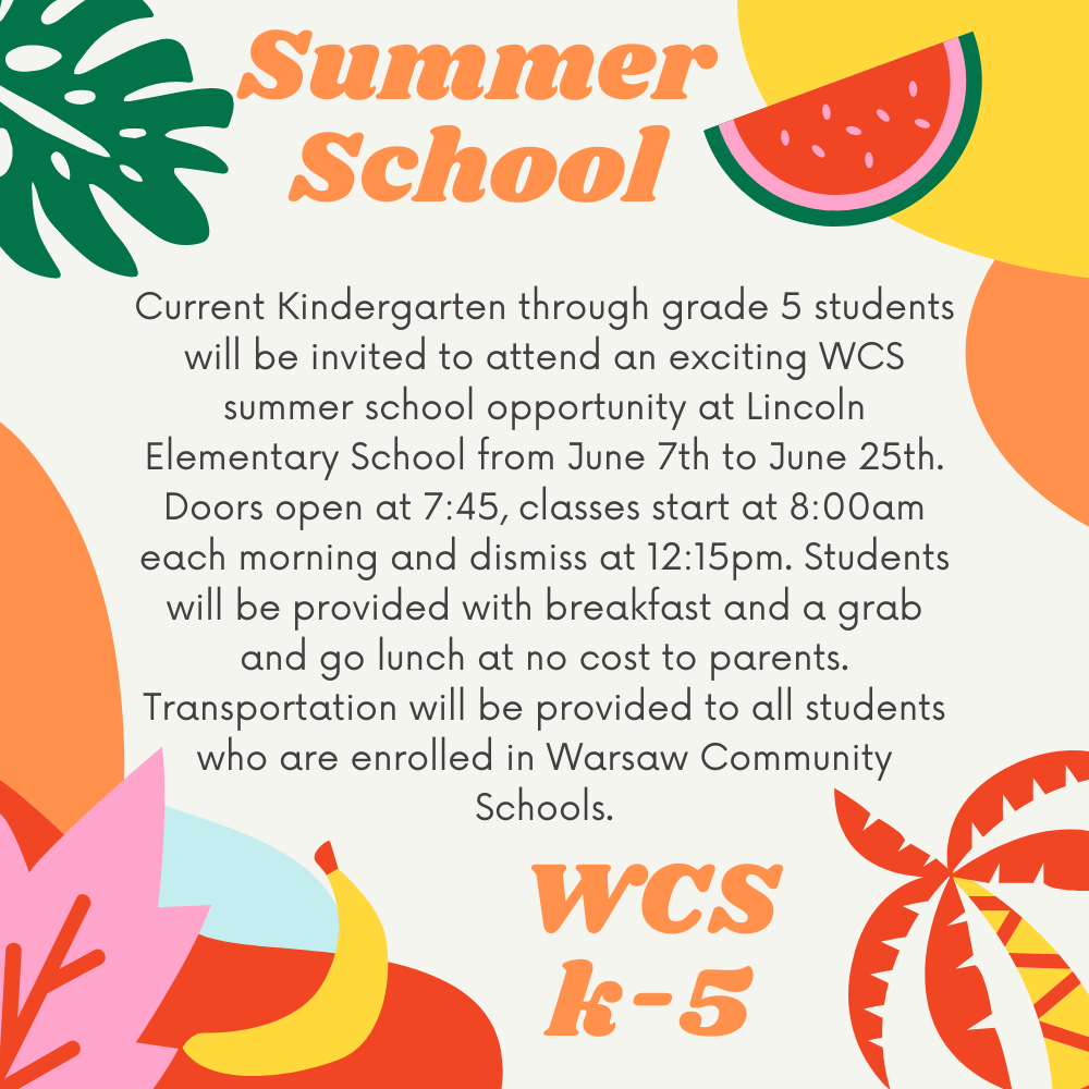 k-5 Summer School Poster