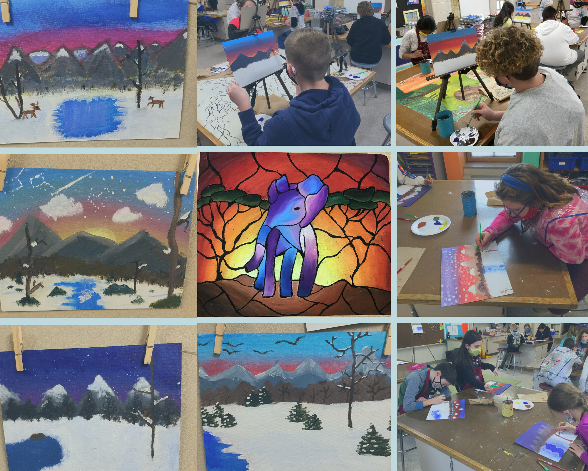 Photo collage of art
