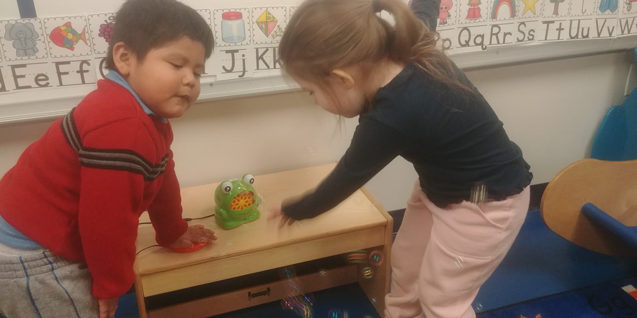 Student playing