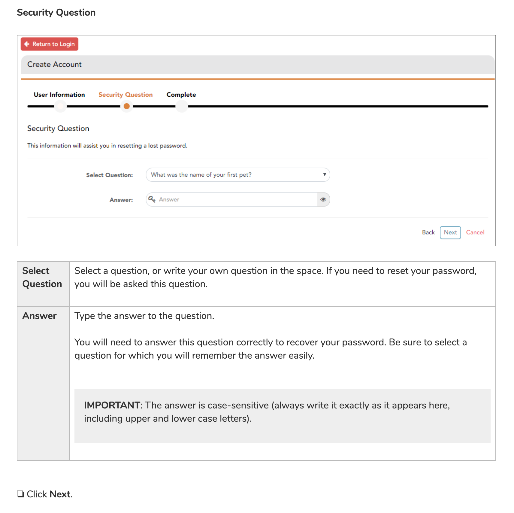 Create an account