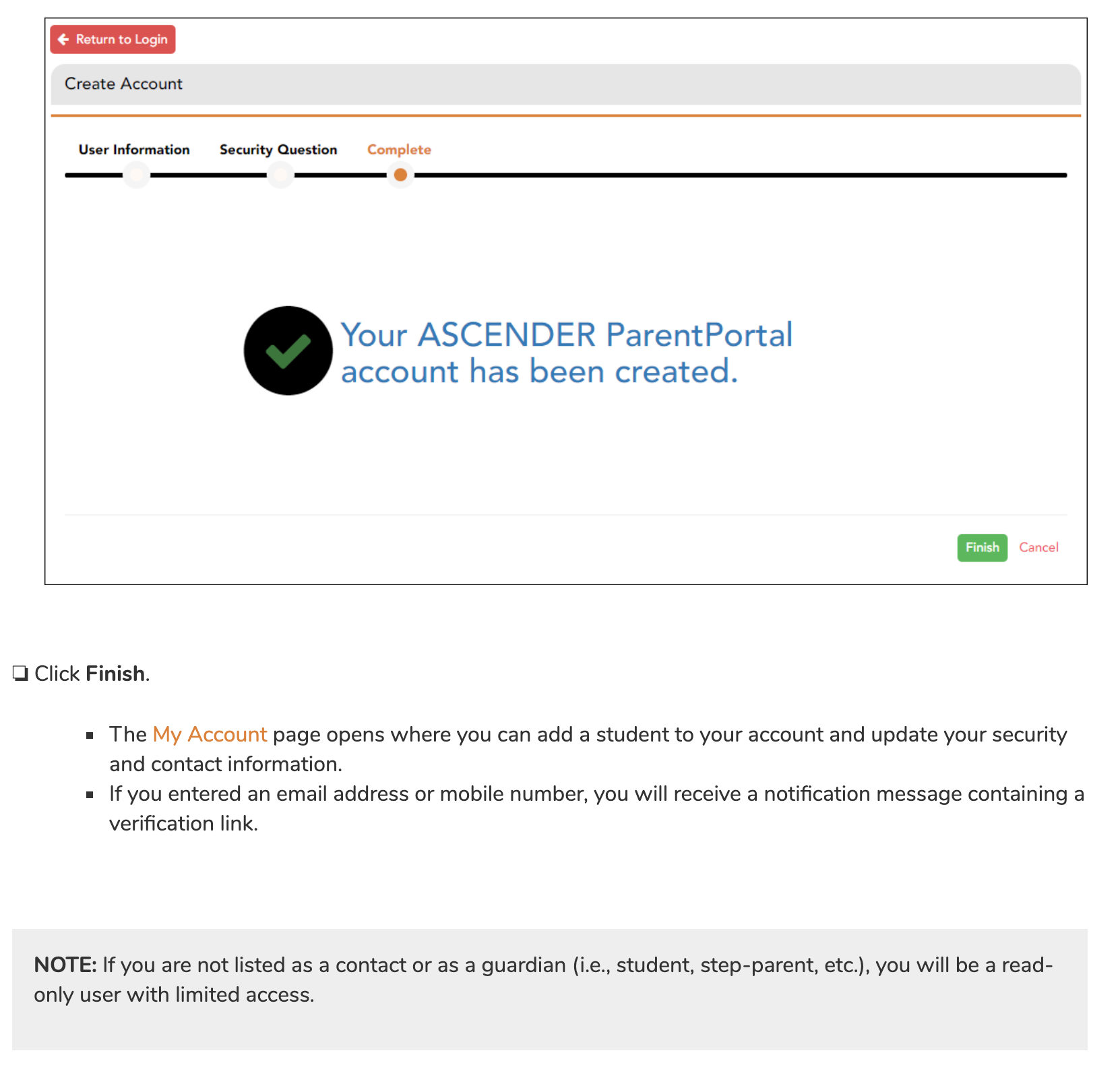 Create an account