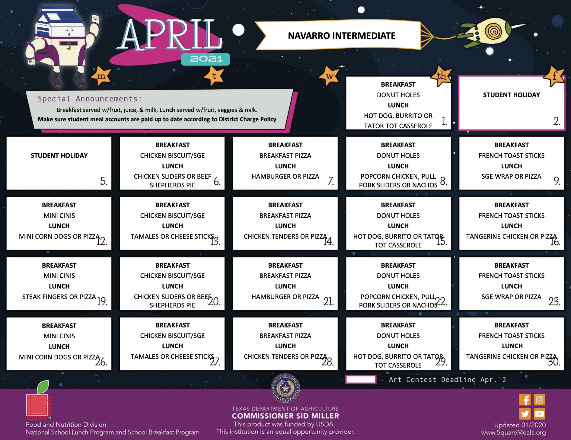 Intermediate Menu