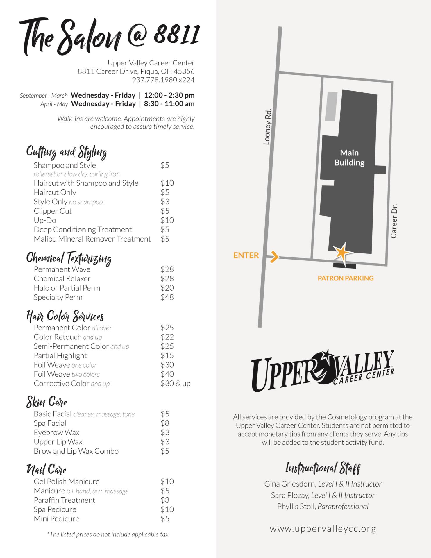 The Salon Services Guide and Pricing