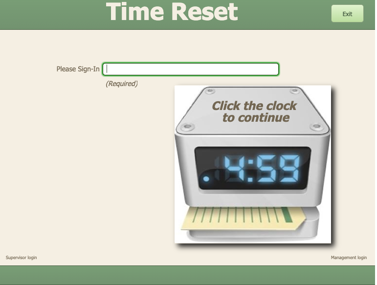 Time Reset