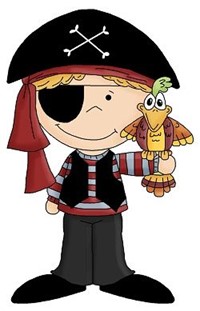 A drawing of a small pirate