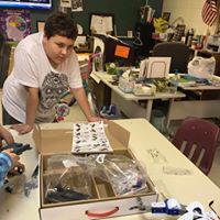 Member preparing for the state Jr. Beta convention