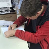 Member writing something