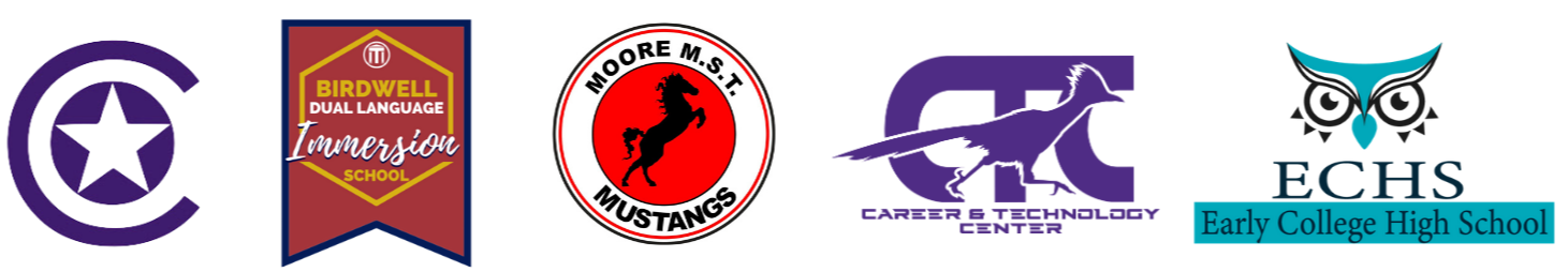 All Pathfinder school logos.