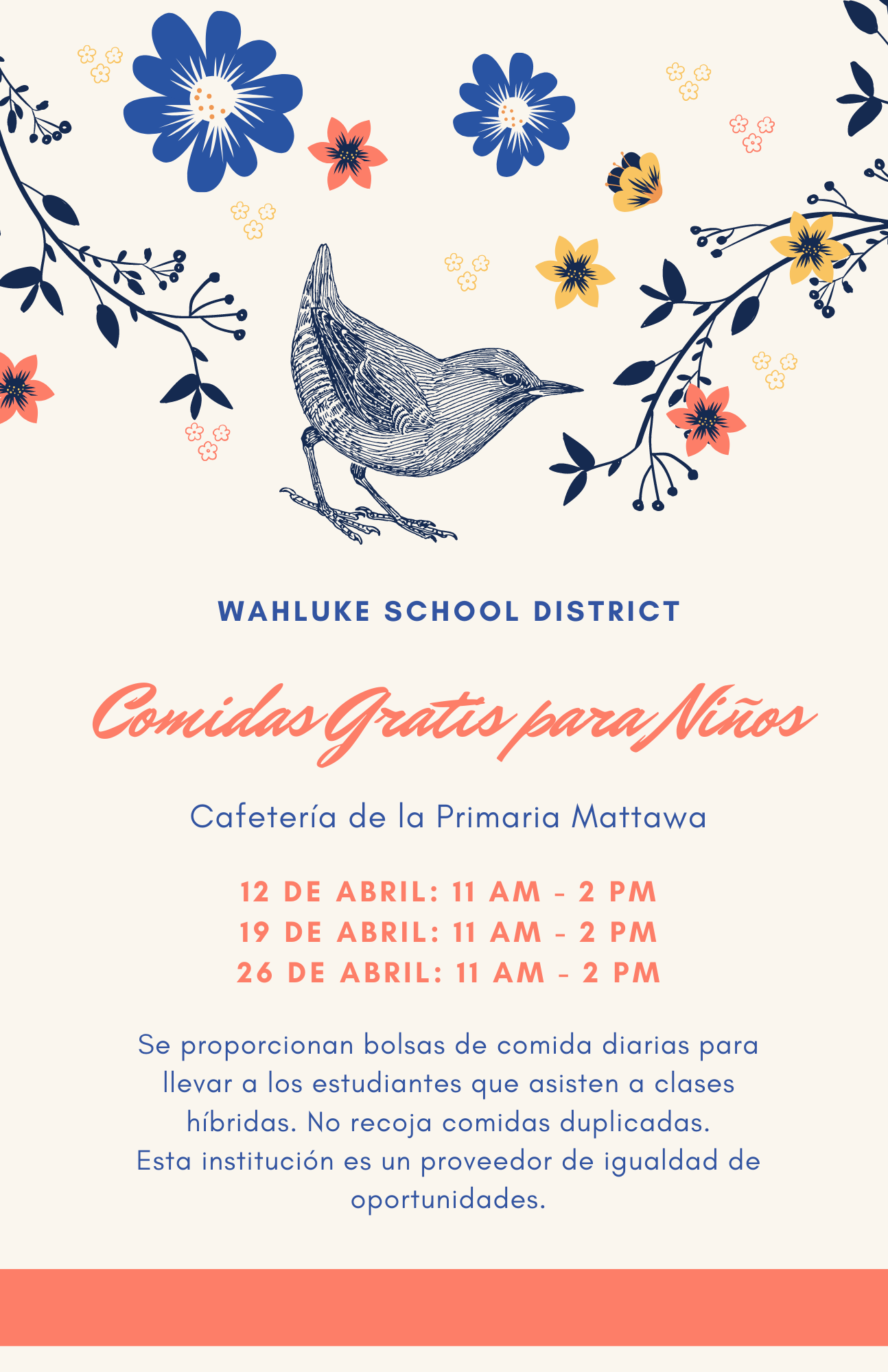 meal distribution schedules