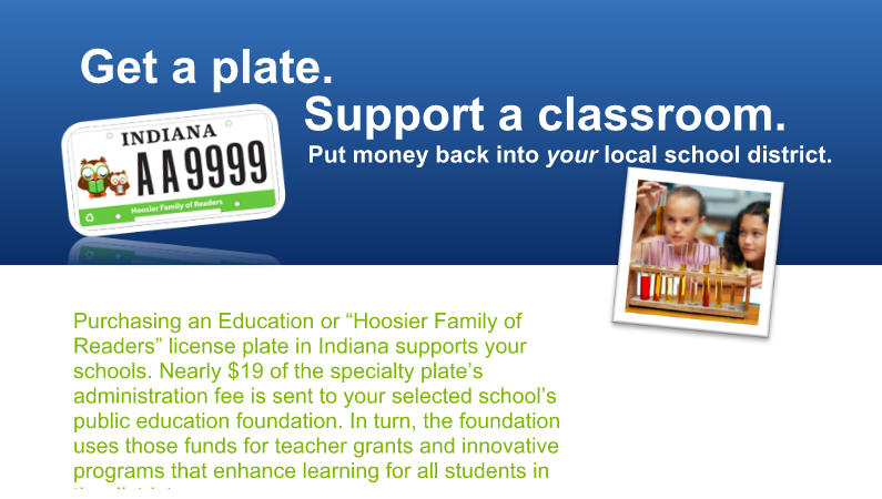 License plate campaign material