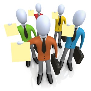 Clipart of people with no faces wearing suits