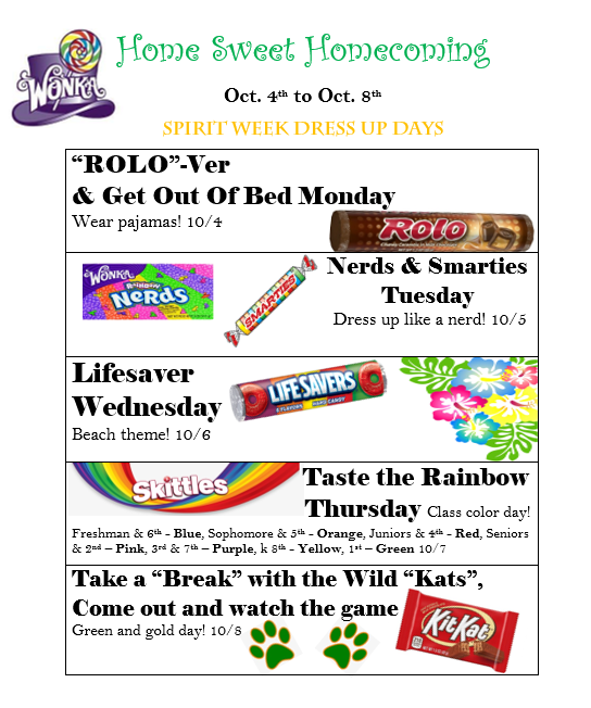Homecoming 2021 Spirit Week