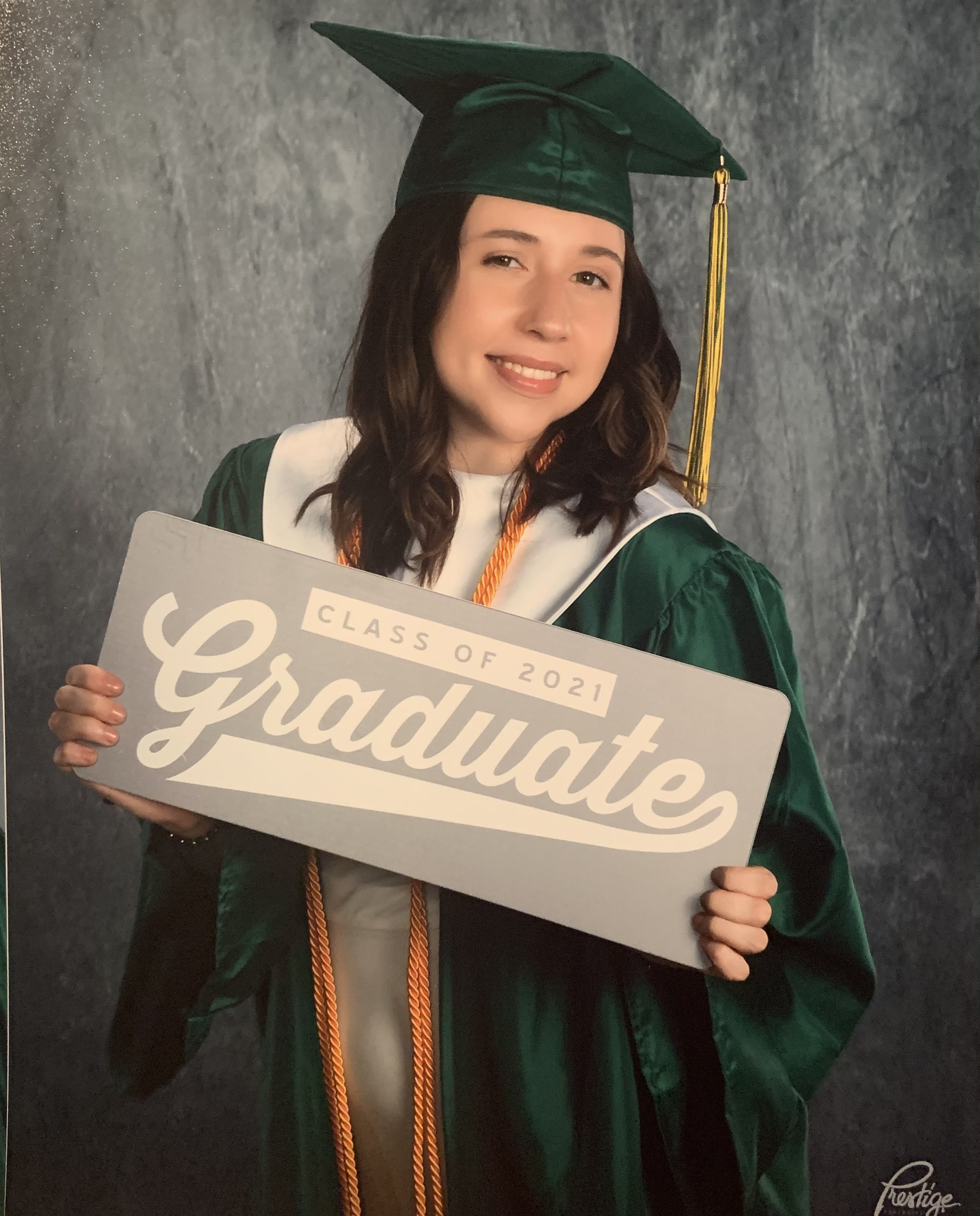 Ashley Cross graduation photo.
