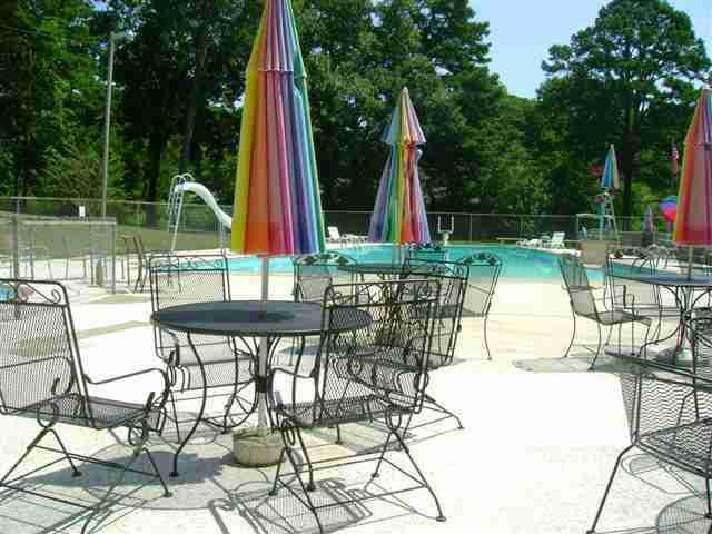 Tables at the Broadmoor Pool