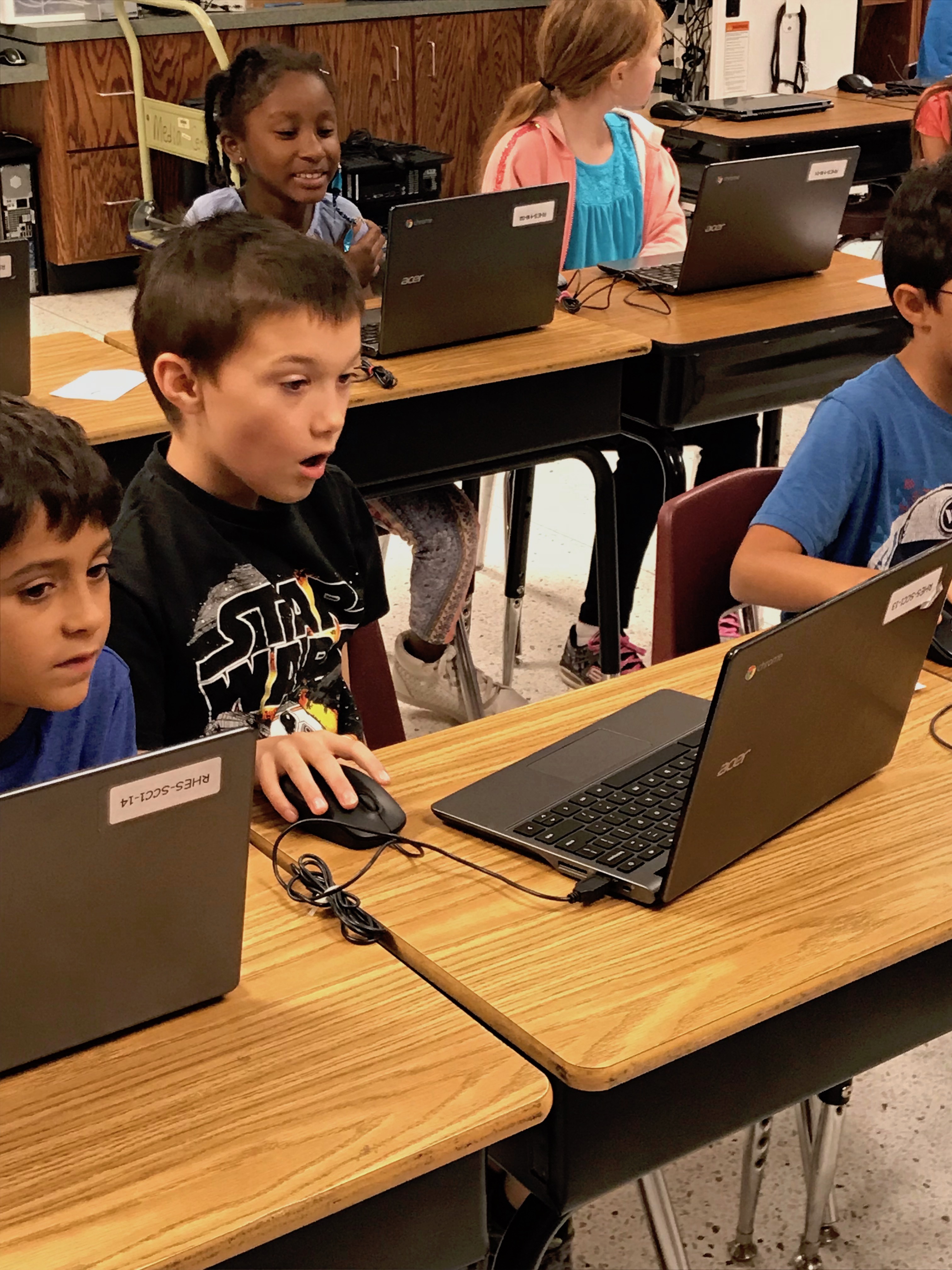kid on a laptop