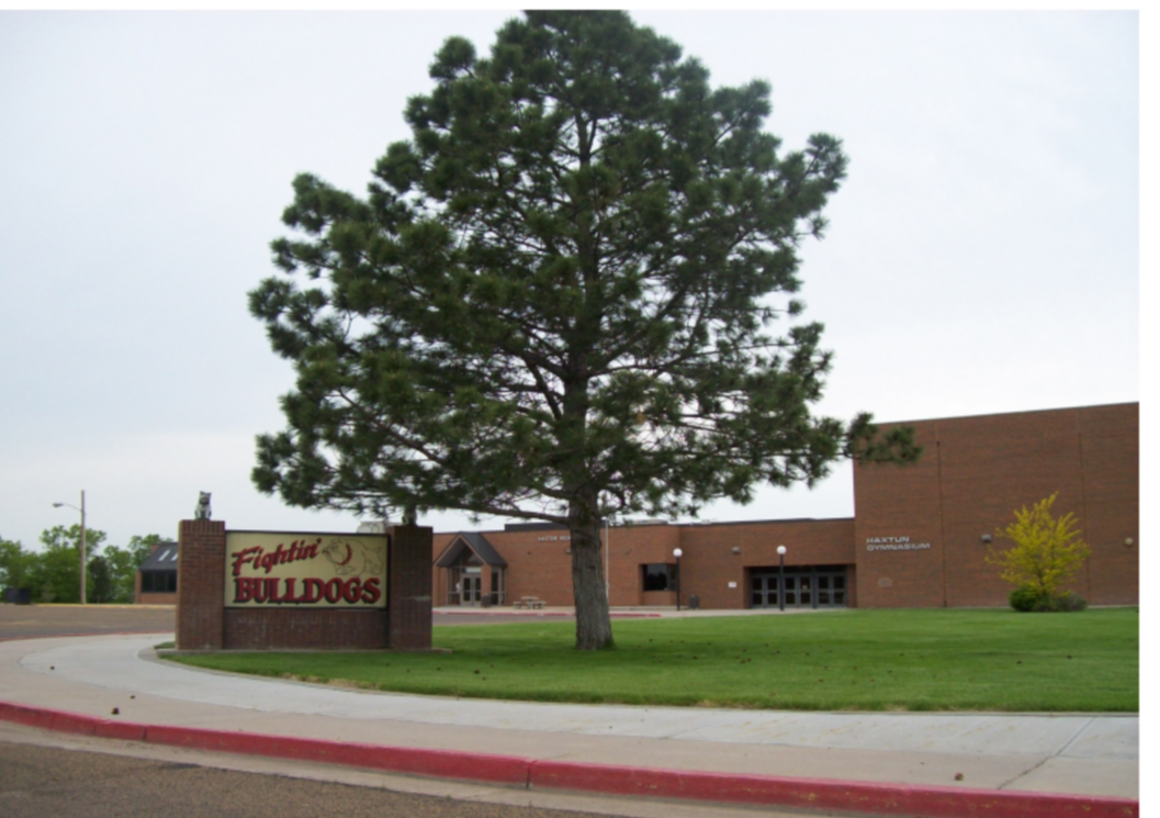 the front of the Haxtun schools