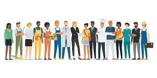 People dressed for their career