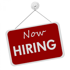 now hiring sign