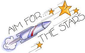 picture of rocket ship and text