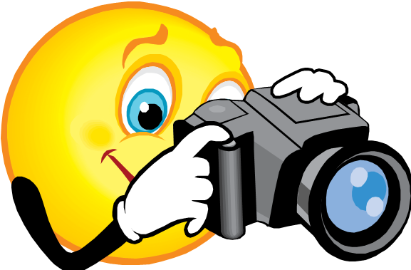 happy face with camera