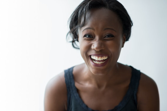 woman smiling