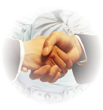A photo of 2 hand shaking.