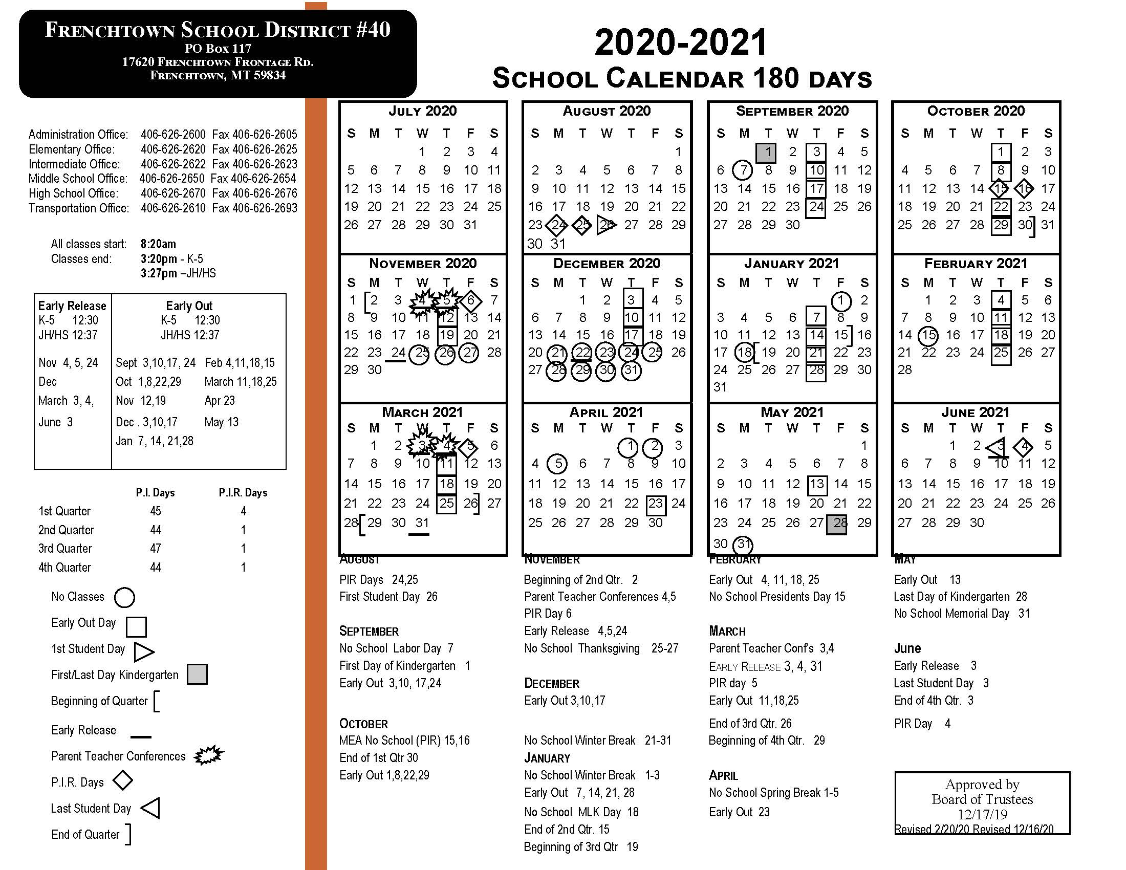District Calendar