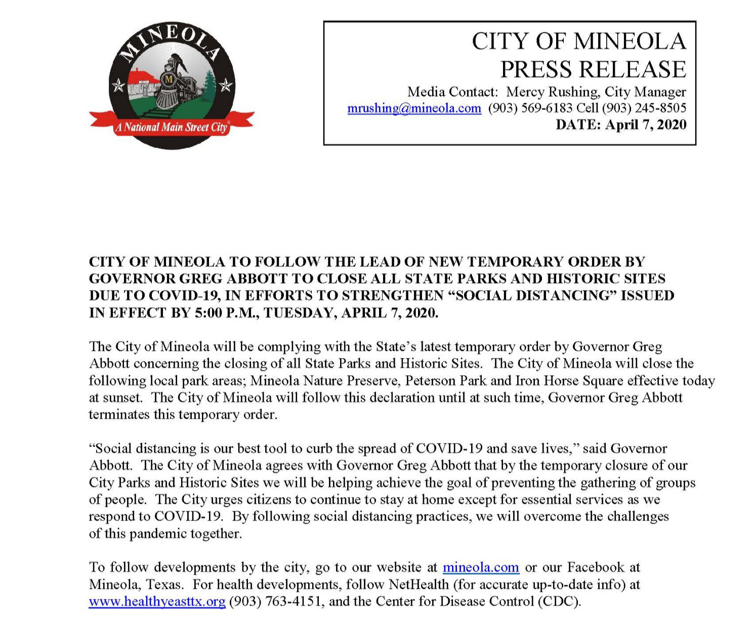 press release