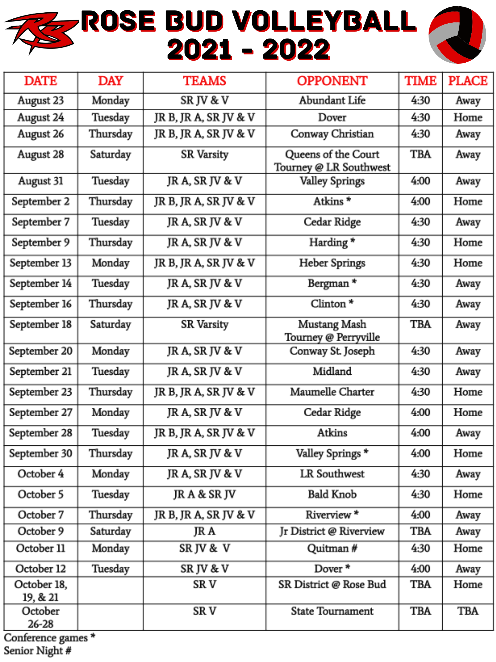 ATHLETICS | Rose Bud School District