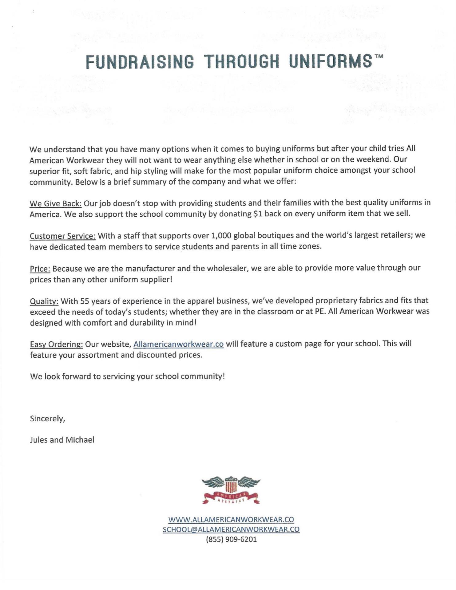 Fundraising Through Uniforms
