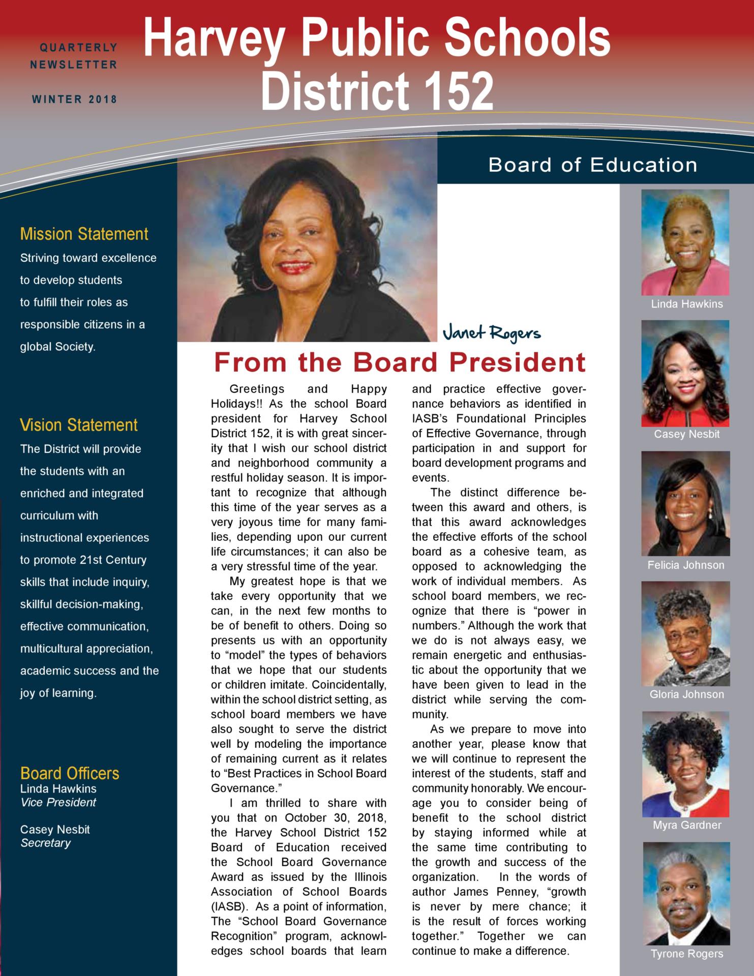 District Winter 2018 Newsletter