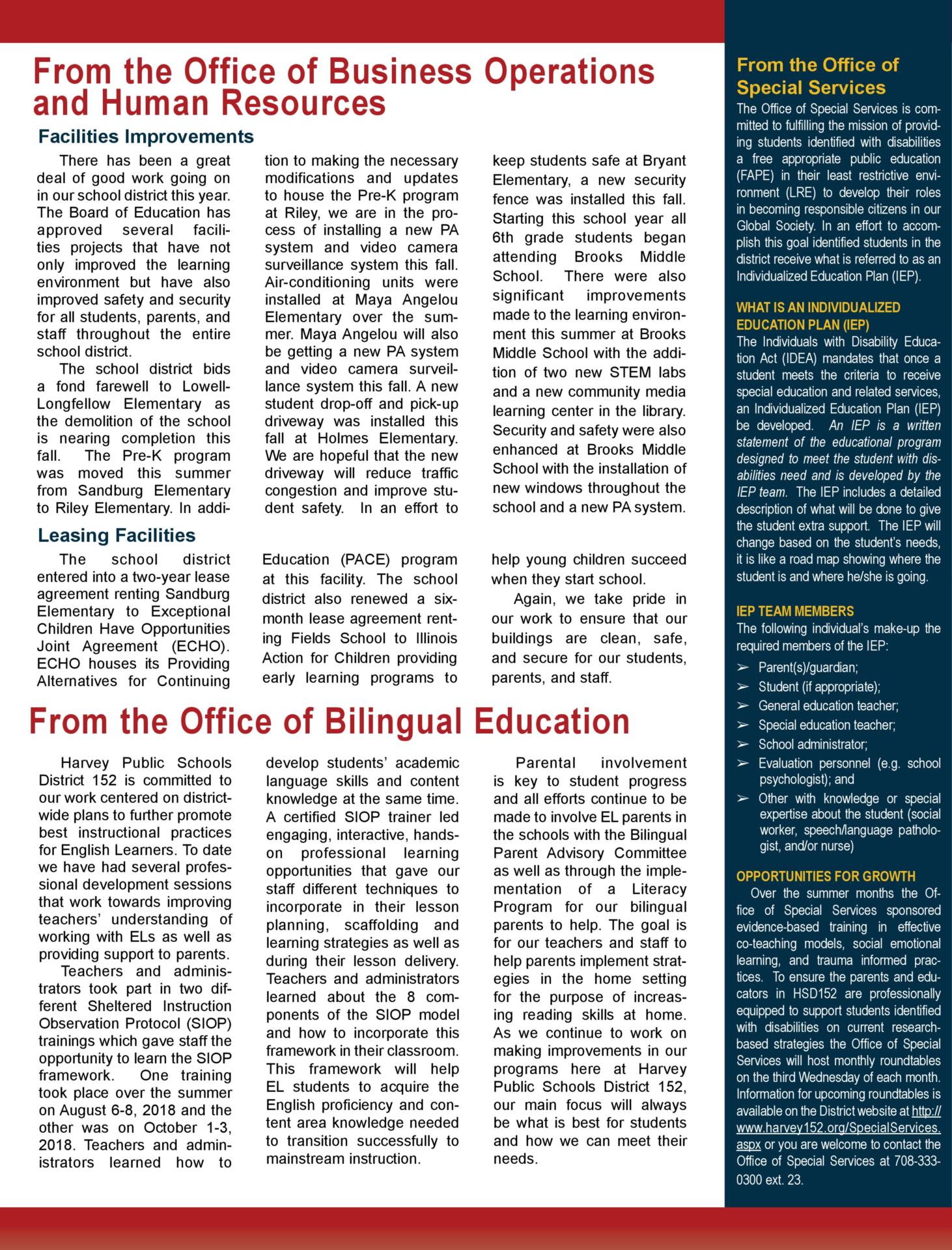 District Winter 2018 Newsletter