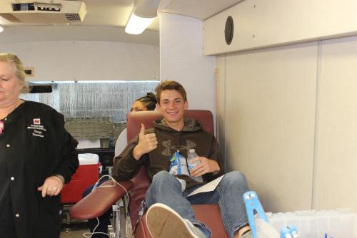 Student Donating Blood