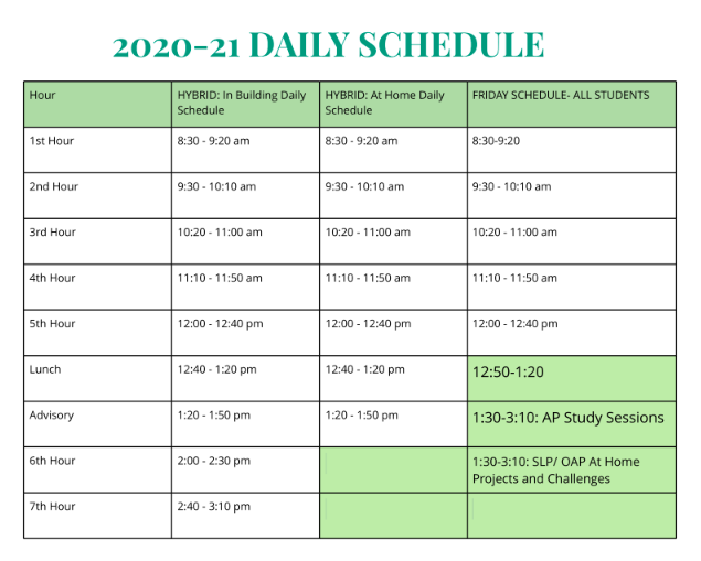 TrekNorth Hybrid Learning Schedule