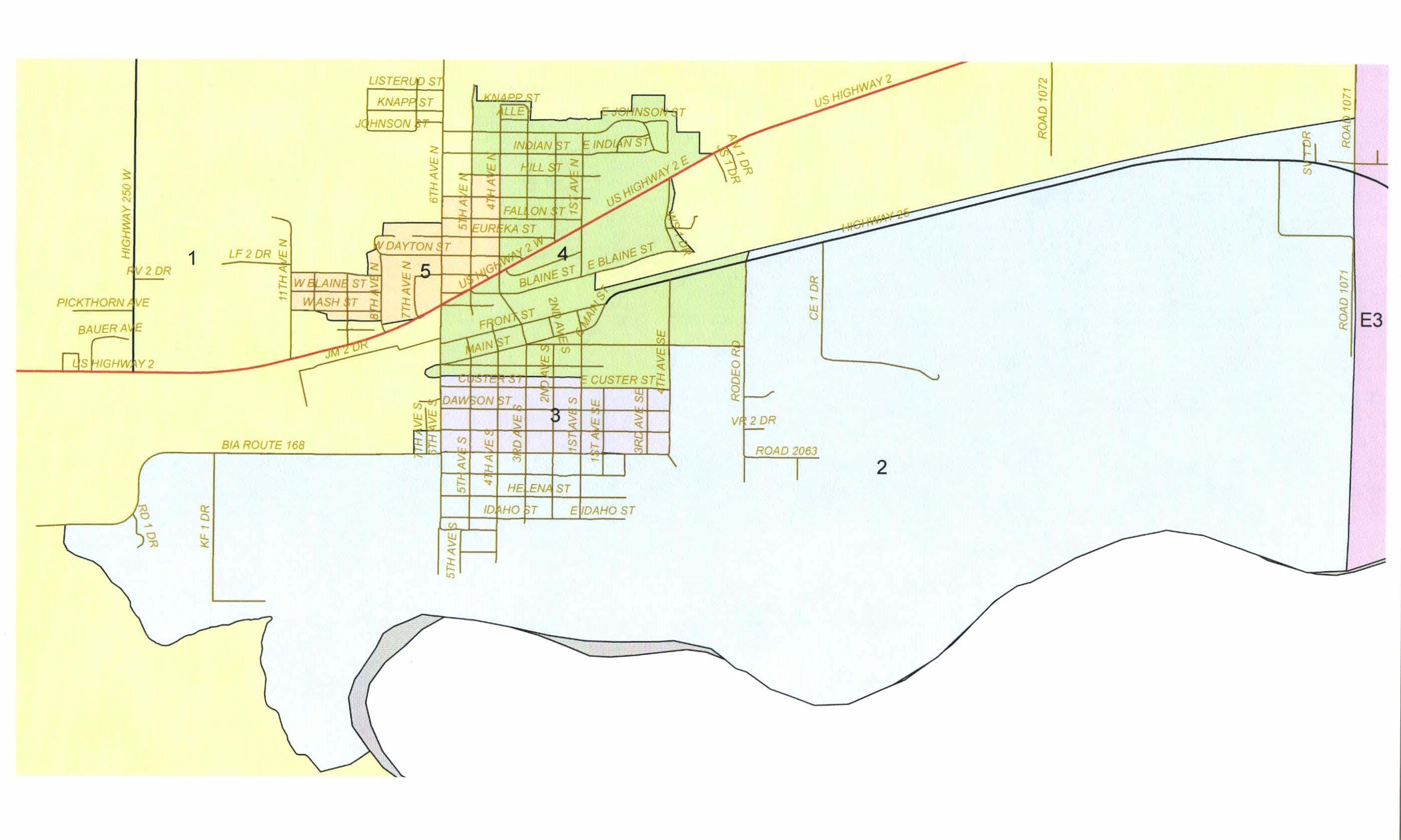 Wolf Point School District Map 1