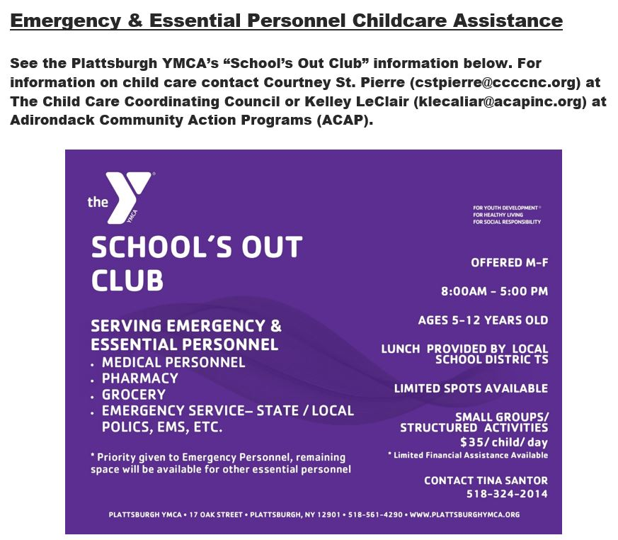 Emergency & Essential Personnel Childcare Assistance