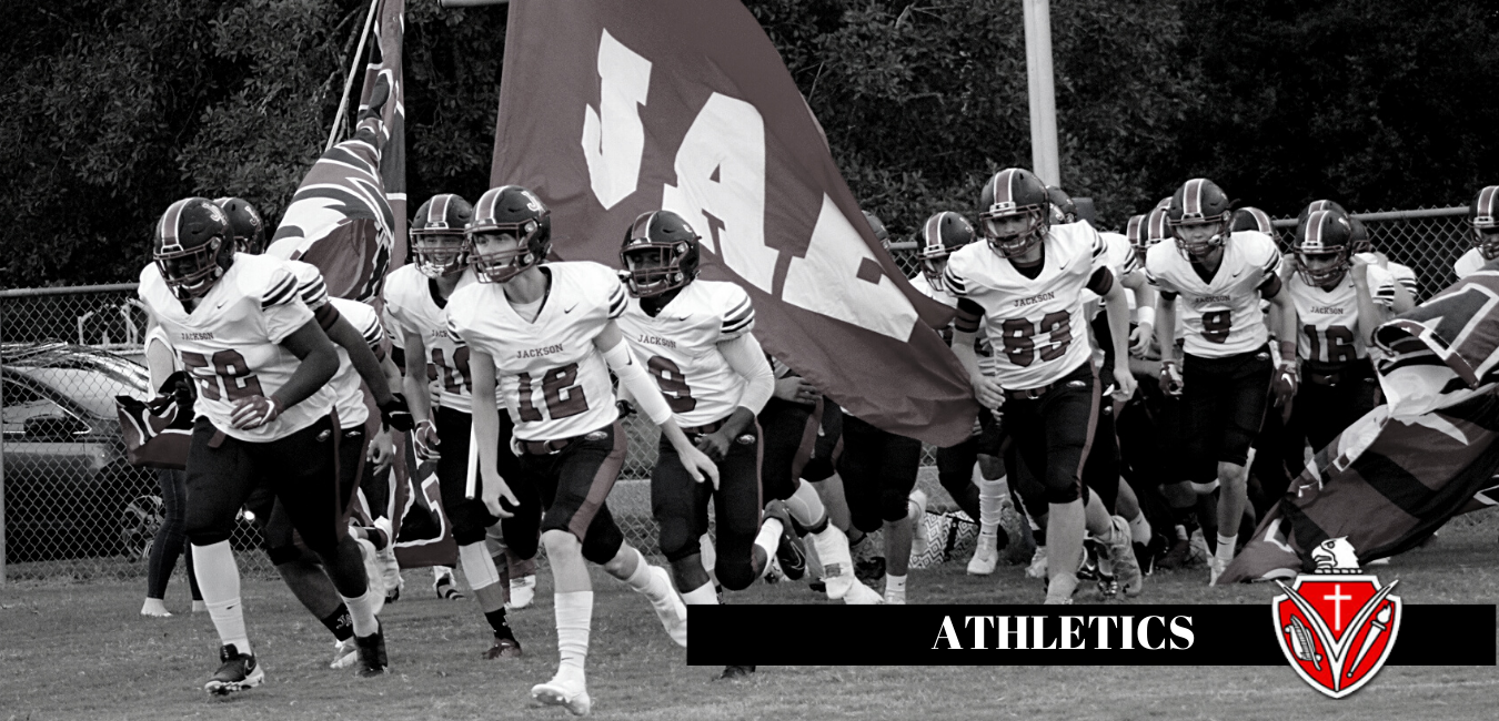 Football players with flag