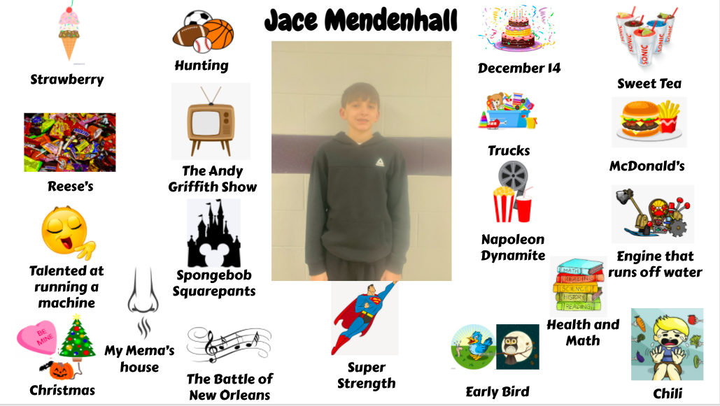 Jr. High student Jace Mendenhall