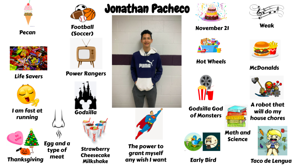 Jr. High Student Jonathan Pacheco